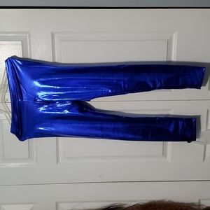 Metallic Blue Leggings